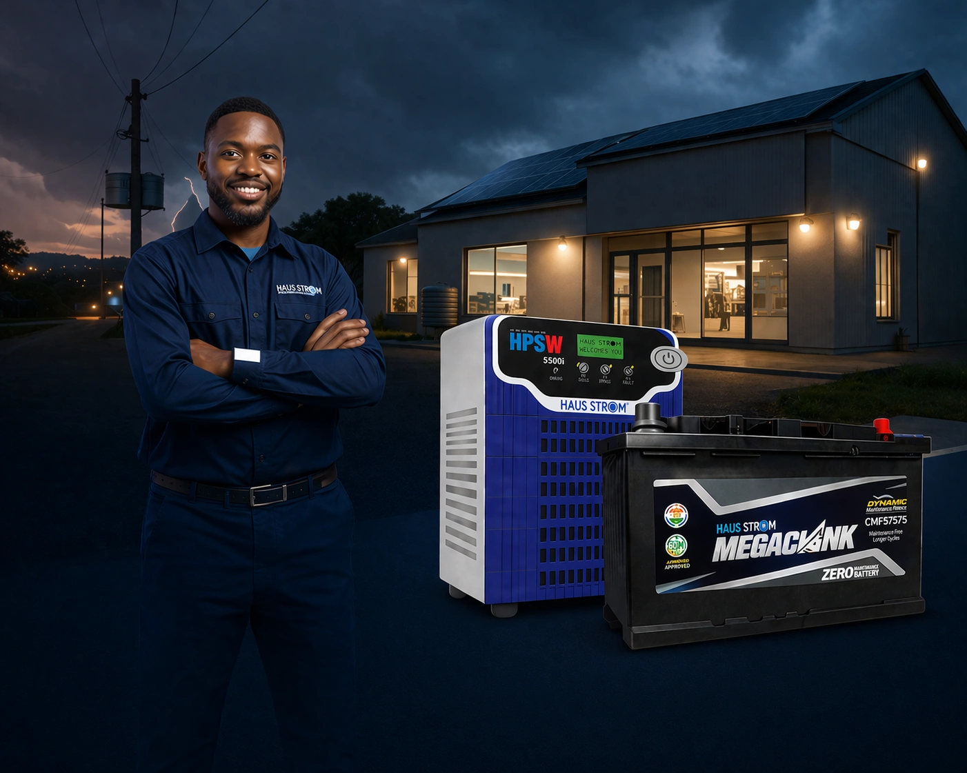 Hausstrom power backup intro system