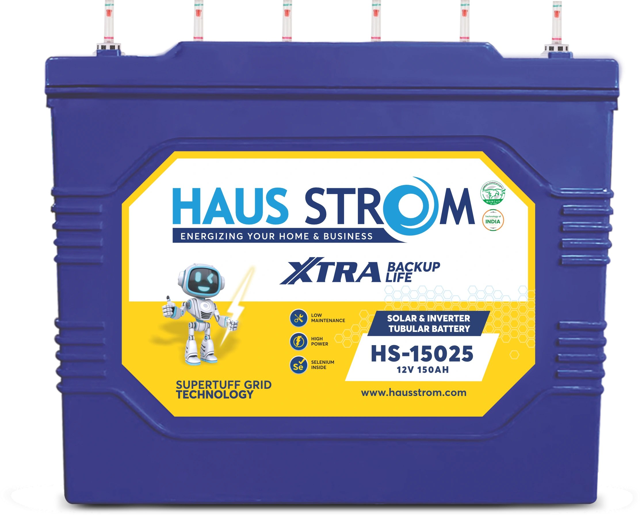 Hausstrom 150AH tubular battery
