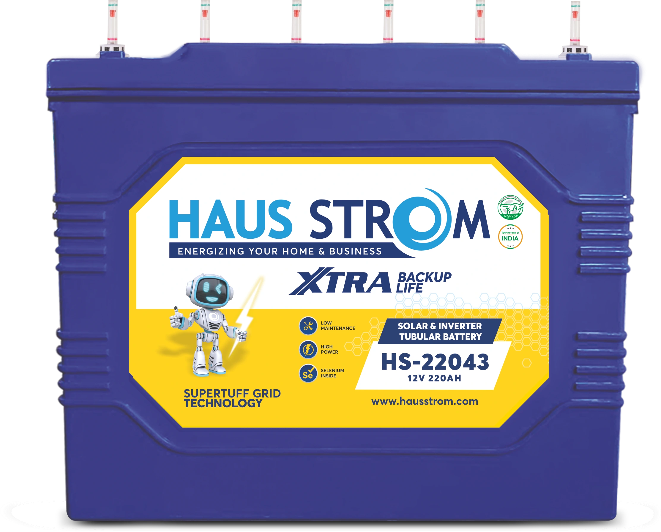 Hausstrom 220AH tubular battery